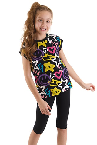 Camiseta y leggings - Negro