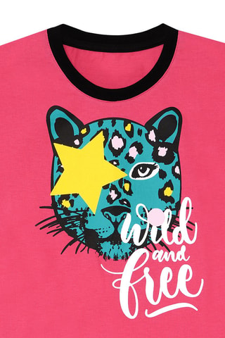 Camiseta y short - Negro y rosa
