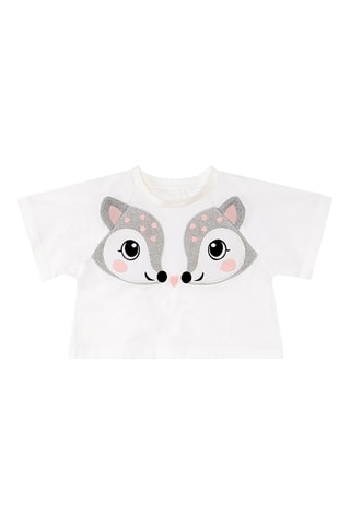 Camiseta y short - Blanco y rosa