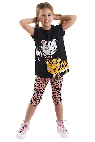 Camiseta y leggings - Negro