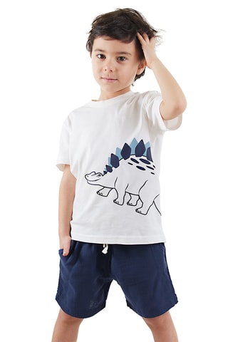 Camiseta y short Dino - Crudo