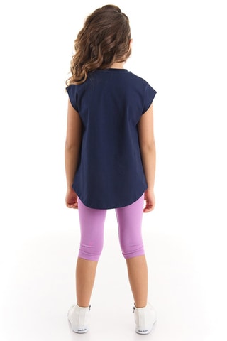 Túnica y leggings Jungle Cats - Violeta y azul marino