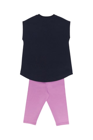Túnica y leggings Jungle Cats - Violeta y azul marino