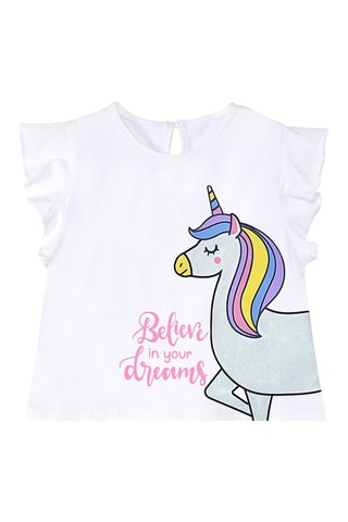 Camiseta y short - Blanco y azul marino