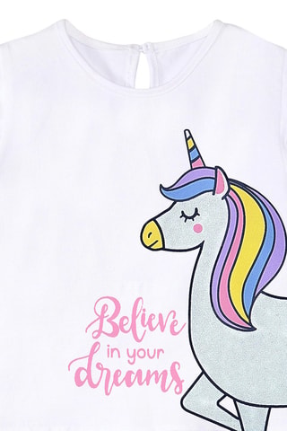 Camiseta y short - Blanco y azul marino