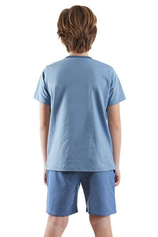 Camiseta y short Dinos - Azul