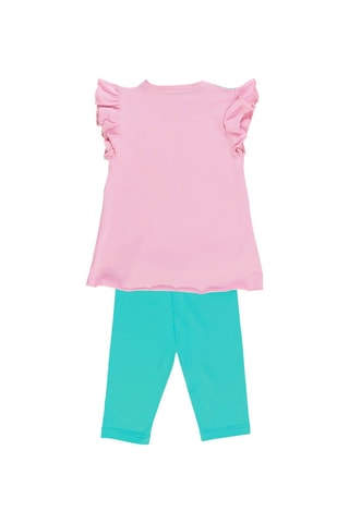 Camiseta y leggings - Azul y rosa