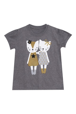 Camiseta y leggings - Negro y antracita