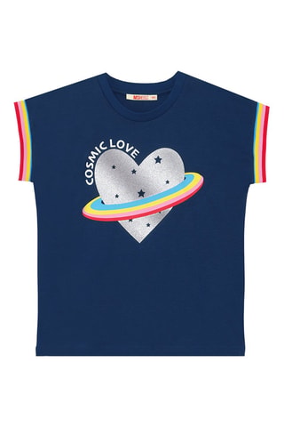 Camiseta y leggings - Rosa y azul marino