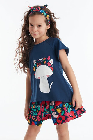 Camiseta y short - Azul marino