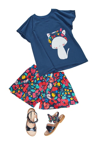Camiseta y short - Azul marino