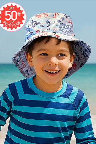 Sombrero con protección solar Dino - Crudo