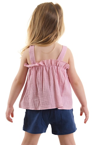 Camiseta y short - Rosa y azul marino