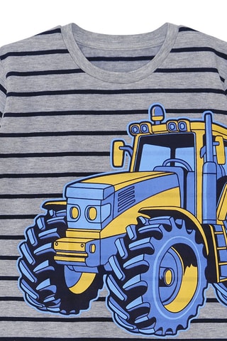 Camiseta y pantalón de chándal - Gris y azul marino