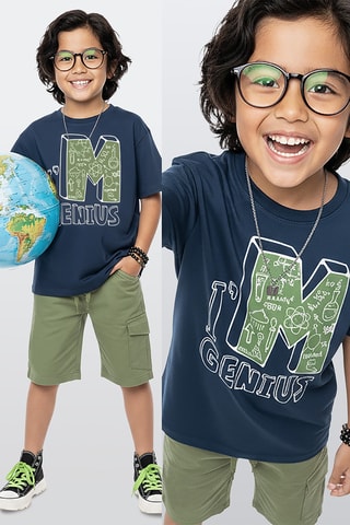 Camiseta y short Genius - Azul marino