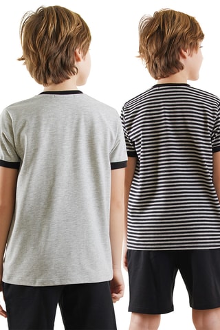 2 camisetas Pirate - Gris y negro