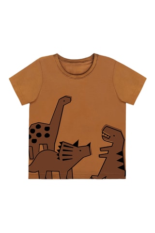 Camiseta y short Dino - Marrón