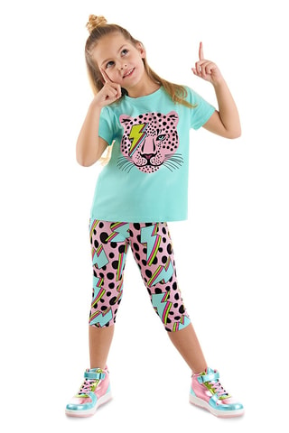 Camiseta y leggings - Azul