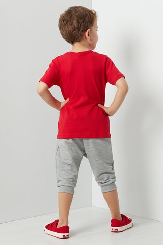 Camiseta y sarouel - Rojo y gris