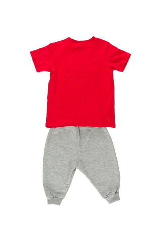 Camiseta y sarouel - Rojo y gris