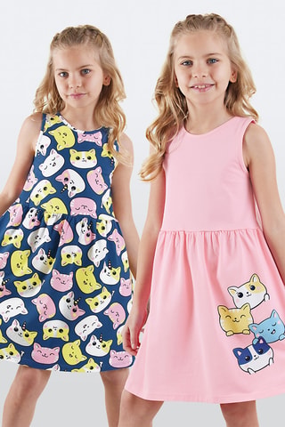 2 vestidos trapecio sin mangas Kitties - Multicolor