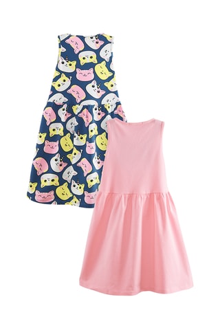 2 vestidos trapecio sin mangas Kitties - Multicolor