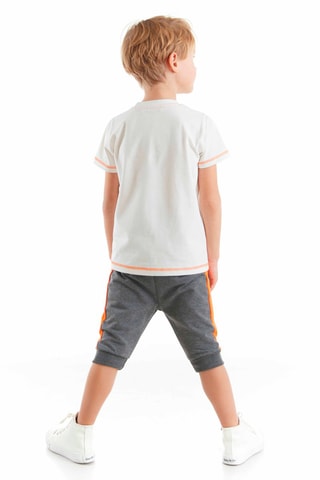 Camiseta y sarouel - Blanco y gris oscuro