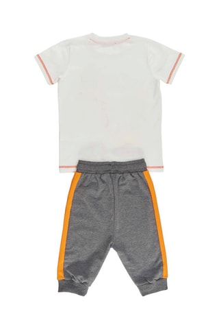 Camiseta y sarouel - Blanco y gris oscuro