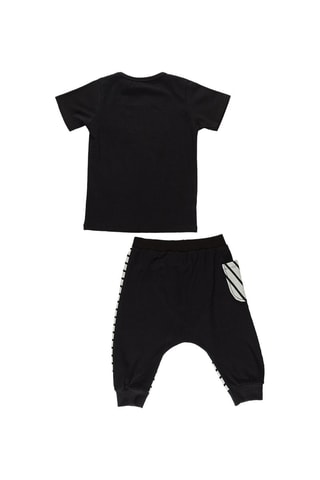 Camiseta y sarouel - Negro y gris