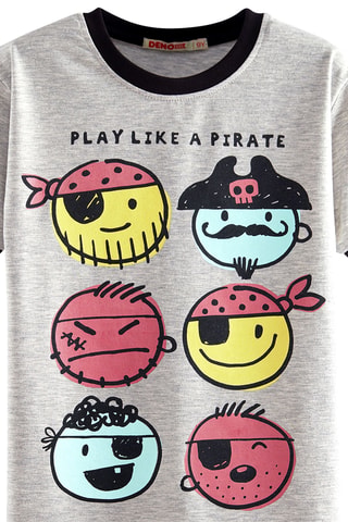 Camiseta y short Pirate - Gris