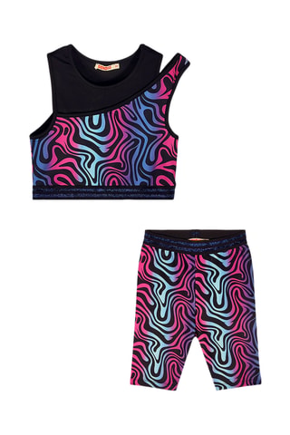 Top y mallas Zebra - Multicolor