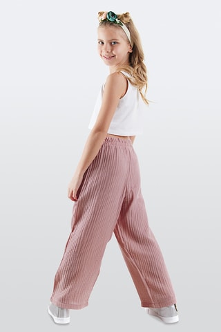 Top y pantalón wide leg Flowers - Rosa
