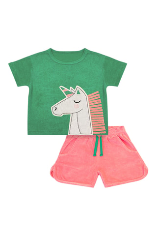 Top y short Unicorn - Verde