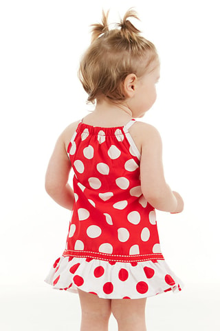 Vestido - Blanco y rojo