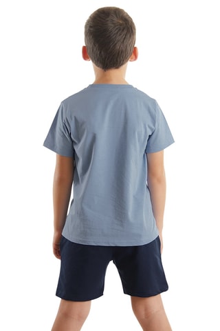 T-shirt en Short -  Mushi - Blauw en marineblauw