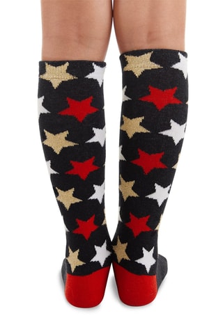 Calcetines altos - Negro y rojo