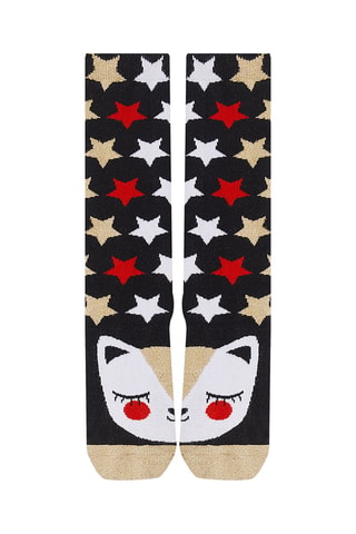 Calcetines altos - Negro y rojo