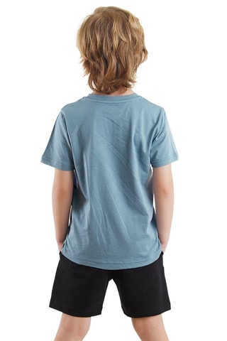 T-shirt en Short -  Denokids - Zwart en blauw