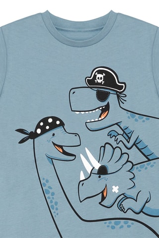 T-shirt en Short -  Denokids - Zwart en blauw
