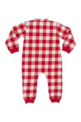 Mono Fox Plaid - Blanco y rojo