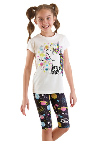 Camiseta y leggings - Blanco y negro