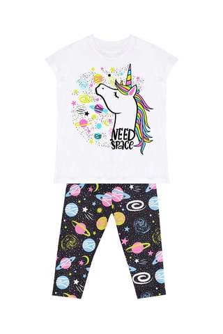 Camiseta y leggings - Blanco y negro
