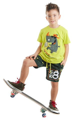 T-shirt en Short -  Denokids - Kaki