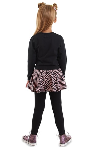 Camiseta y falda pantalón - Negro