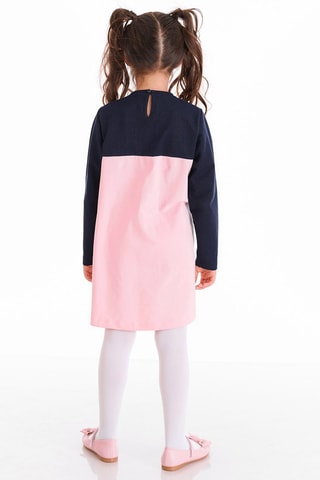 Vestido Uni-cat - Azul marino y rosa