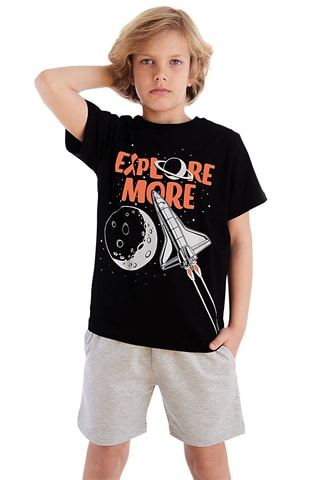 T-shirt en Short - Zwart en grijs