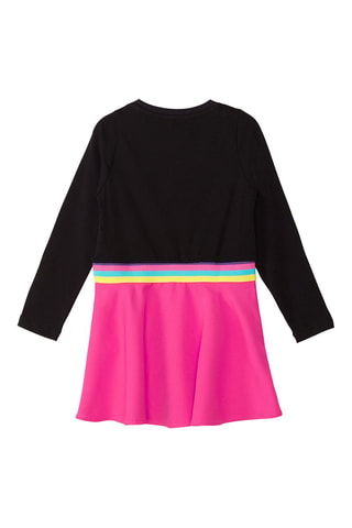 Vestido efecto doble prenda Emoji - Negro
