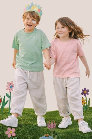 Pantalón loose - Gris claro