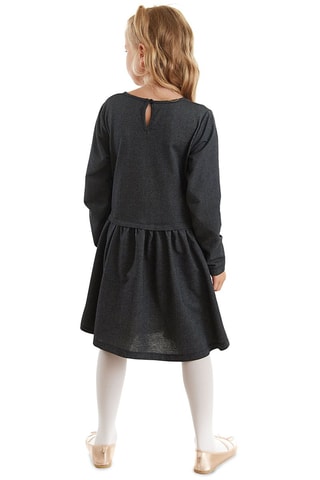 Vestido - Azul marino y crudo