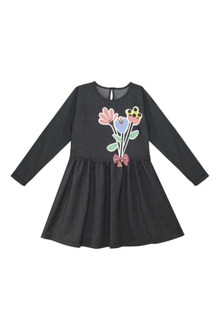 Vestido - Azul marino y crudo